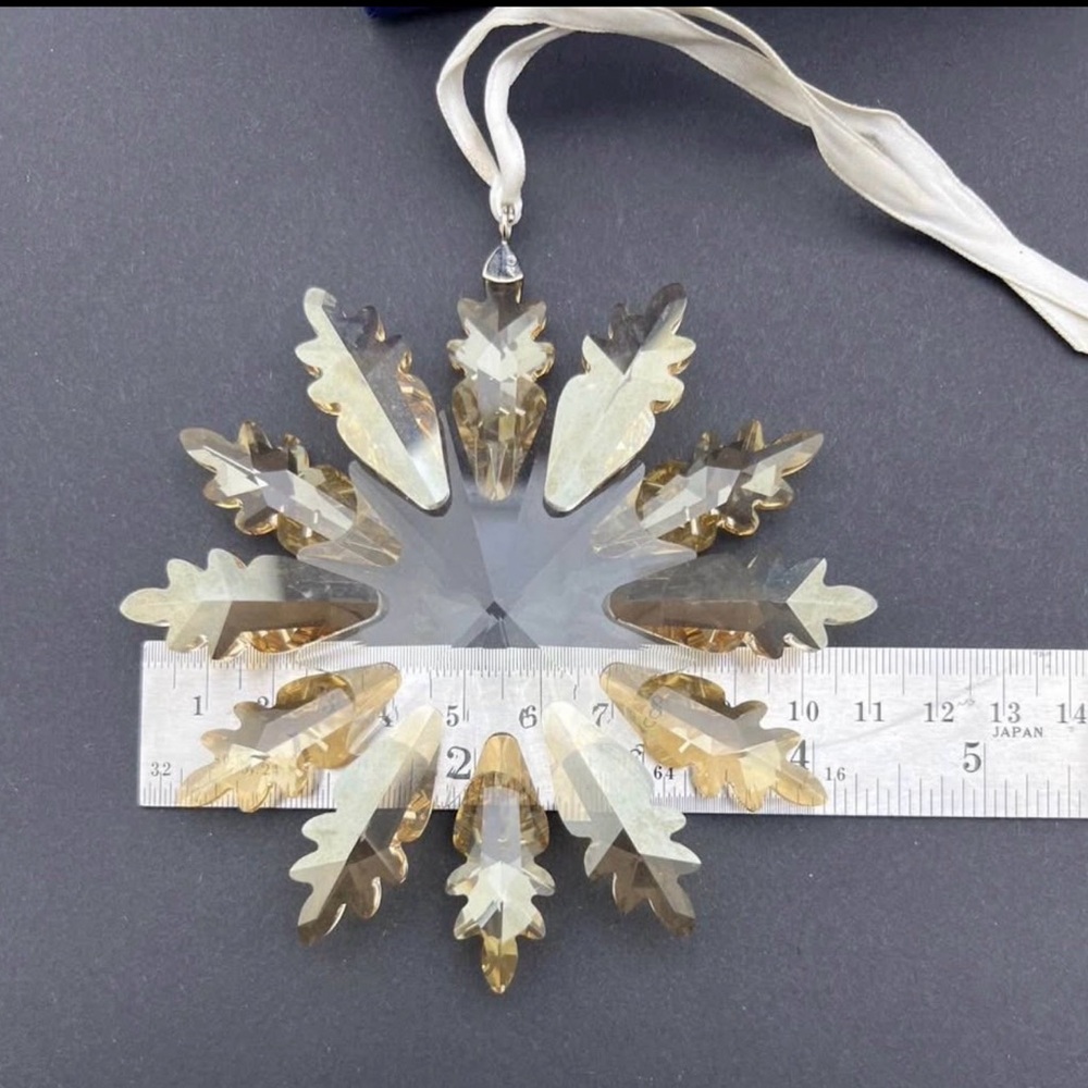 Swarovski Golden Crystal Snowflake Ornament
